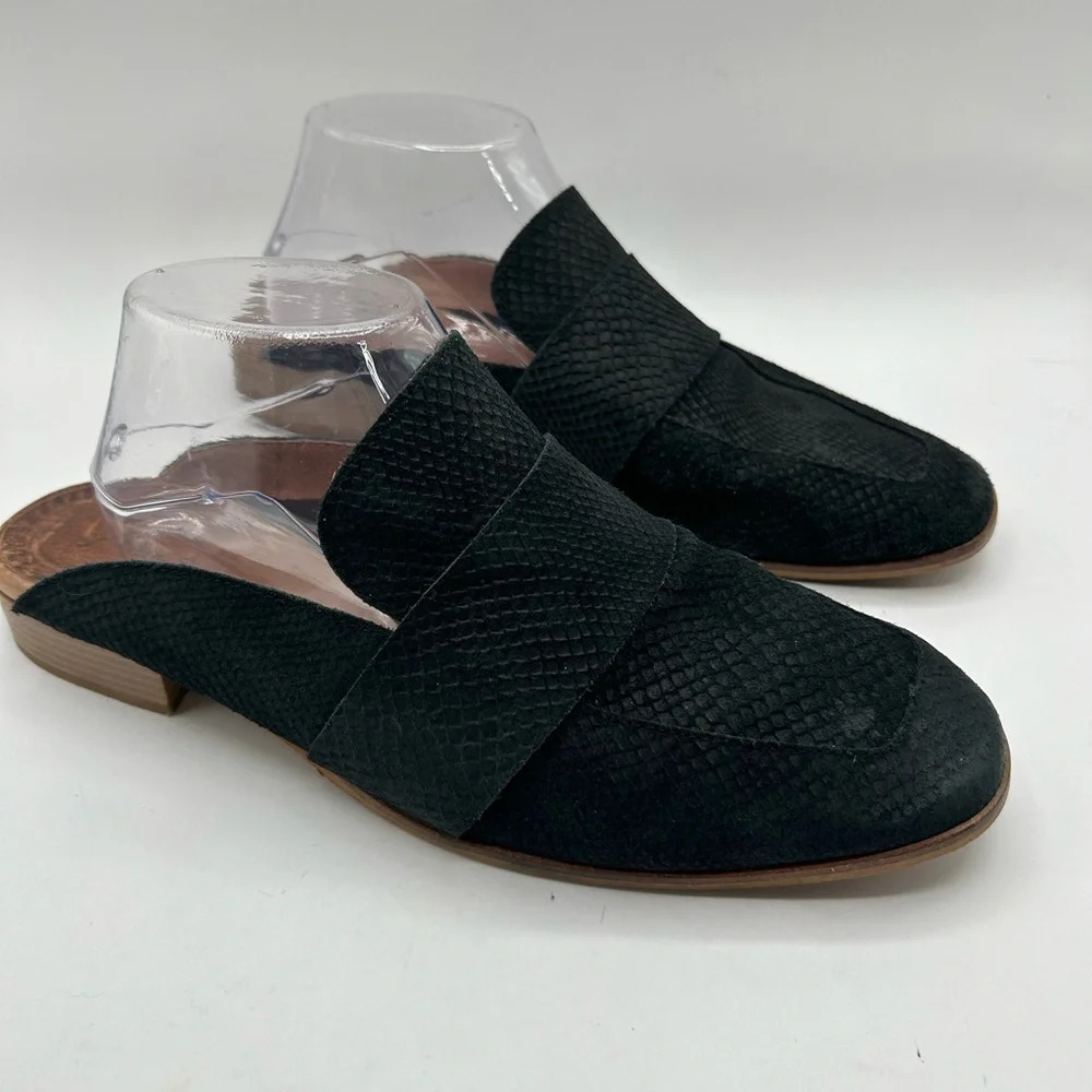 Free People AT EASE LOAFER IN BLACK Slip on Mule Leather Size 41.5 or US 10 1/2 - Picture 4 of 9